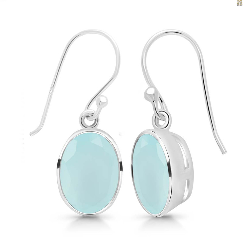 Blue Chalcedony Earring