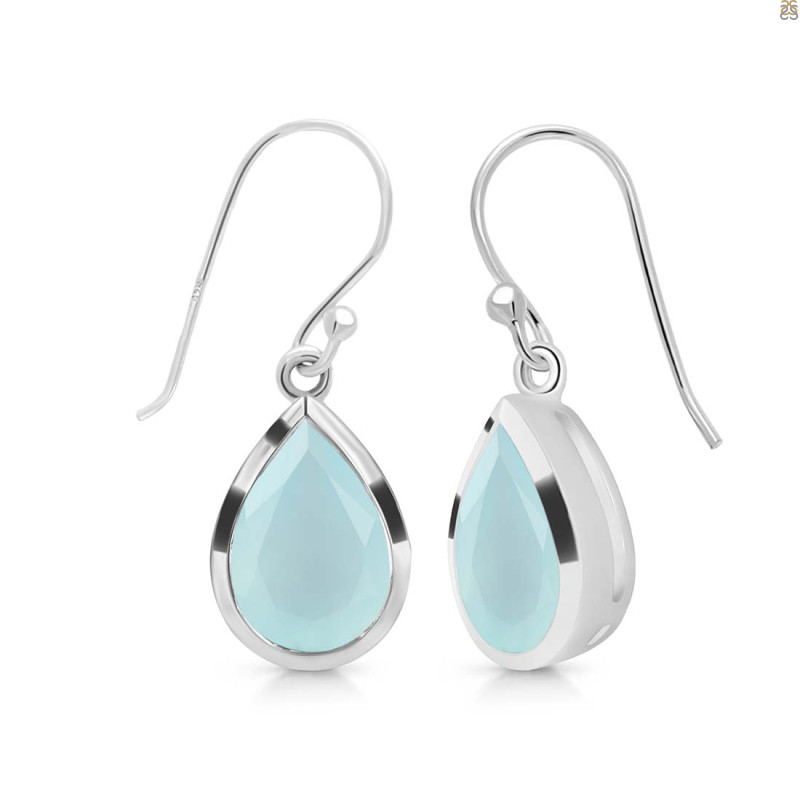 Blue Chalcedony Earring