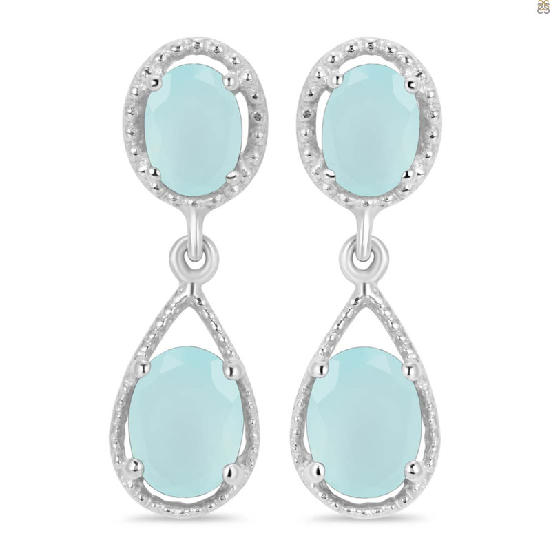 Blue Chalcedony Earring BLX-RDE-73.