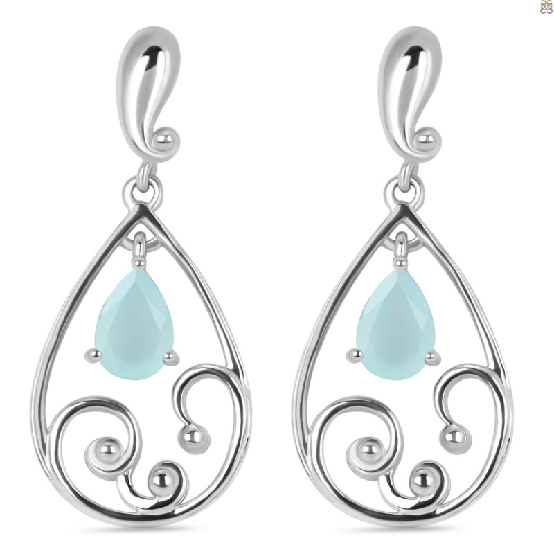 Blue Chalcedony Earring BLX-RDE-76.