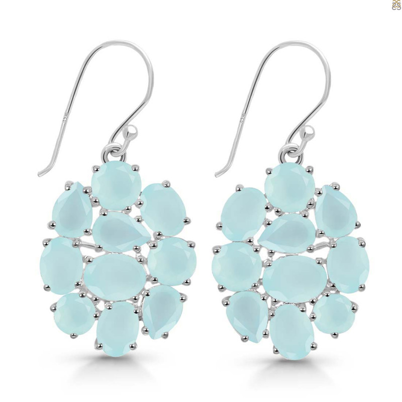 Blue Chalcedony Earring