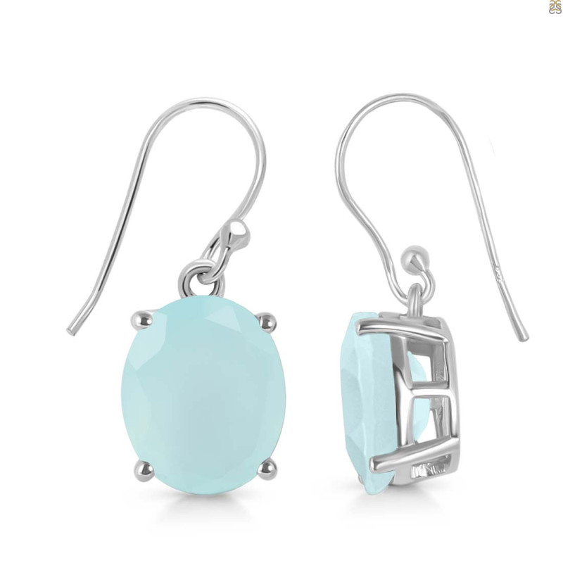 Blue Chalcedony Earring