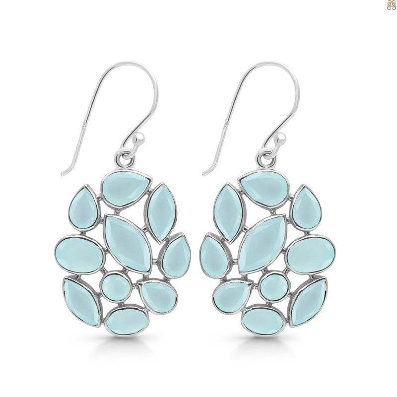 Blue Chalcedony Earring