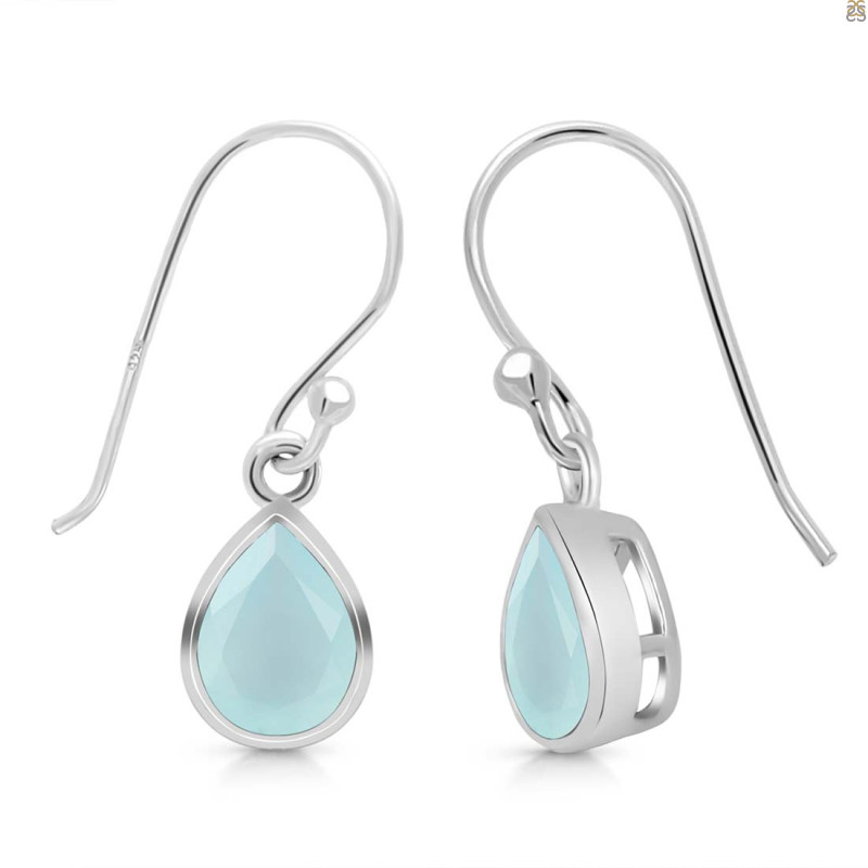 Blue Chalcedony Earring