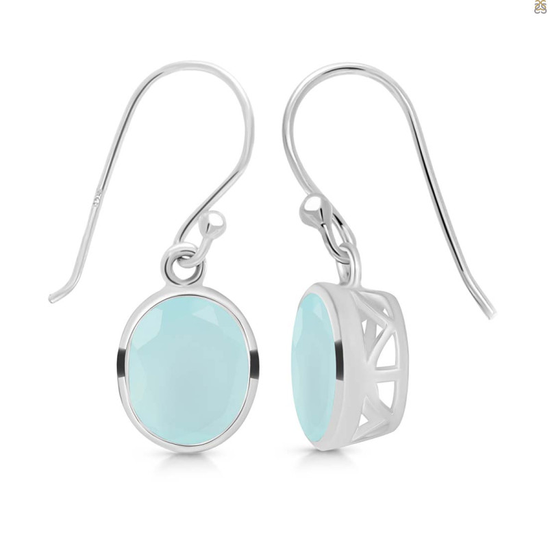 Blue Chalcedony Earring