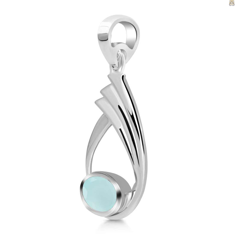 Blue Chalcedony Pendant