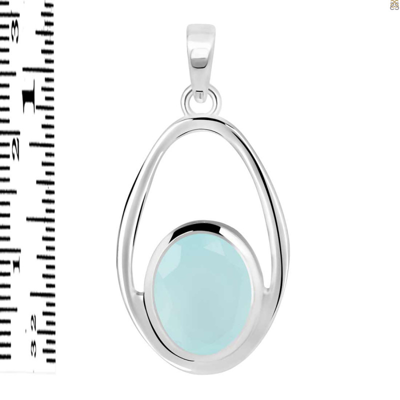Blue Chalcedony Pendant BLX-RDP-140.