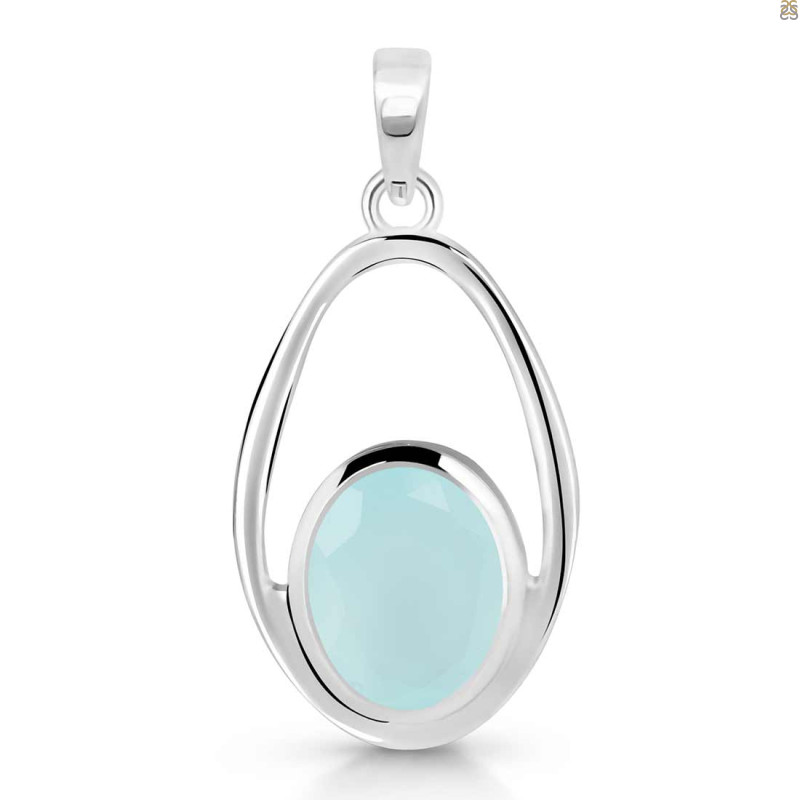 Blue Chalcedony Pendant BLX-RDP-140.