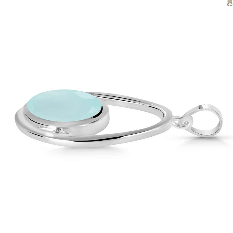 Blue Chalcedony Pendant