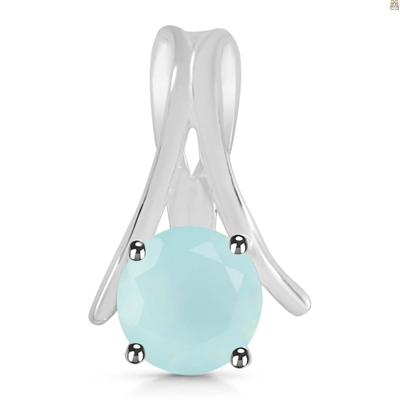 Blue Chalcedony Pendant