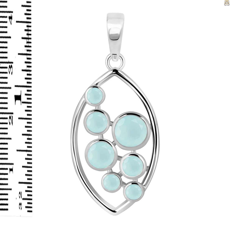 Blue Chalcedony Pendant BLX-RDP-33.