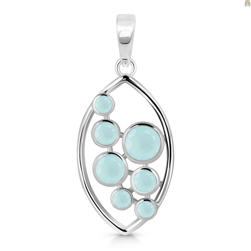 Blue Chalcedony Pendant BLX-RDP-33.