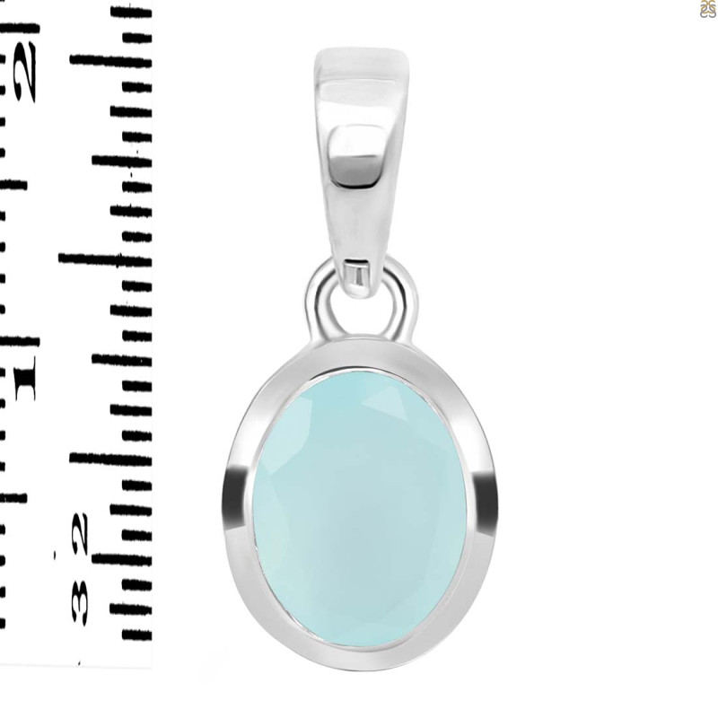 Blue Chalcedony Pendant BLX-RDP-380.