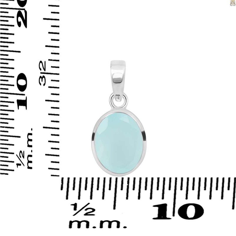 Blue Chalcedony Pendant BLX-RDP-466.