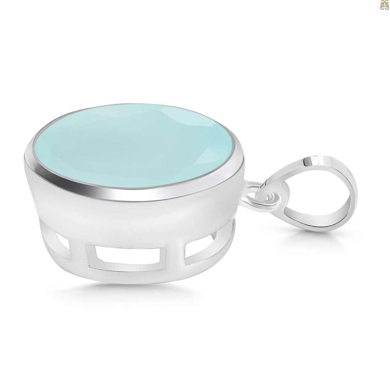 Blue Chalcedony Pendant