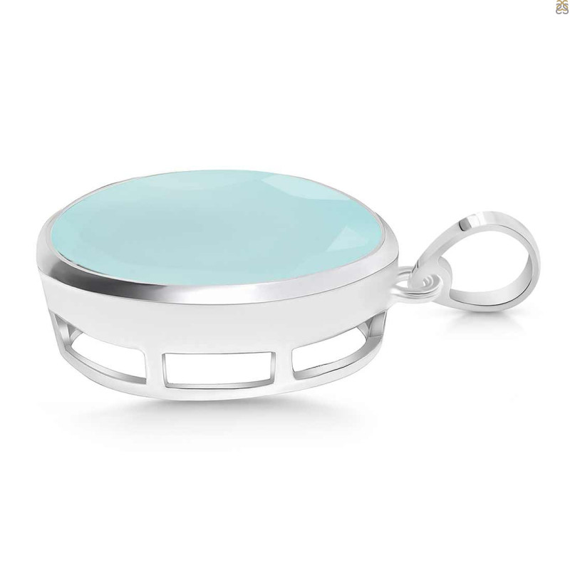 Blue Chalcedony Pendant