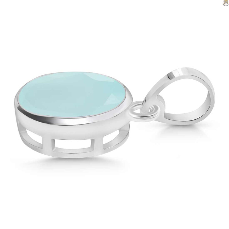 Blue Chalcedony Pendant