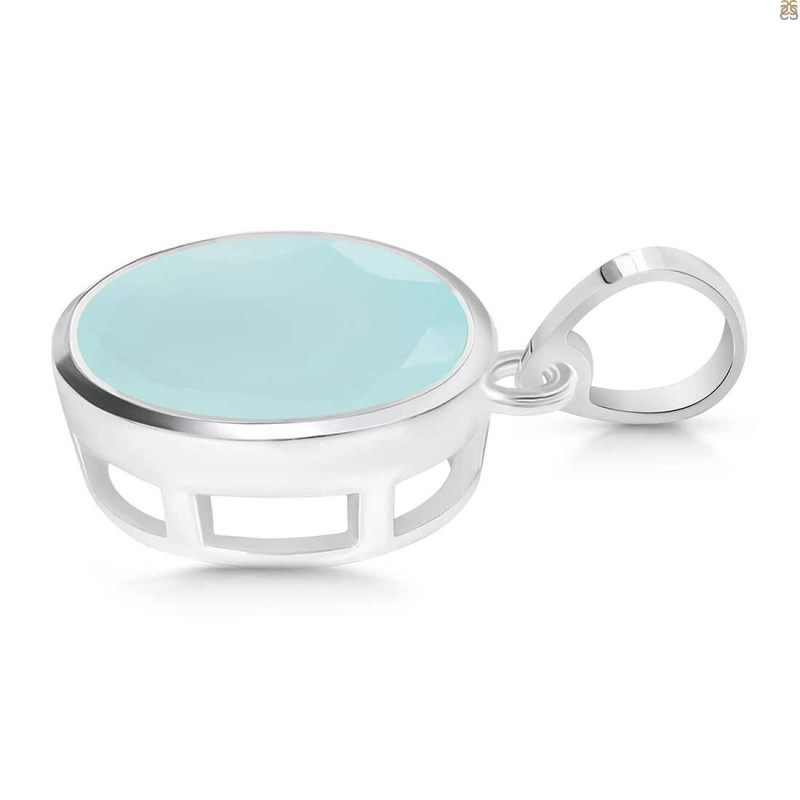 Blue Chalcedony Pendant