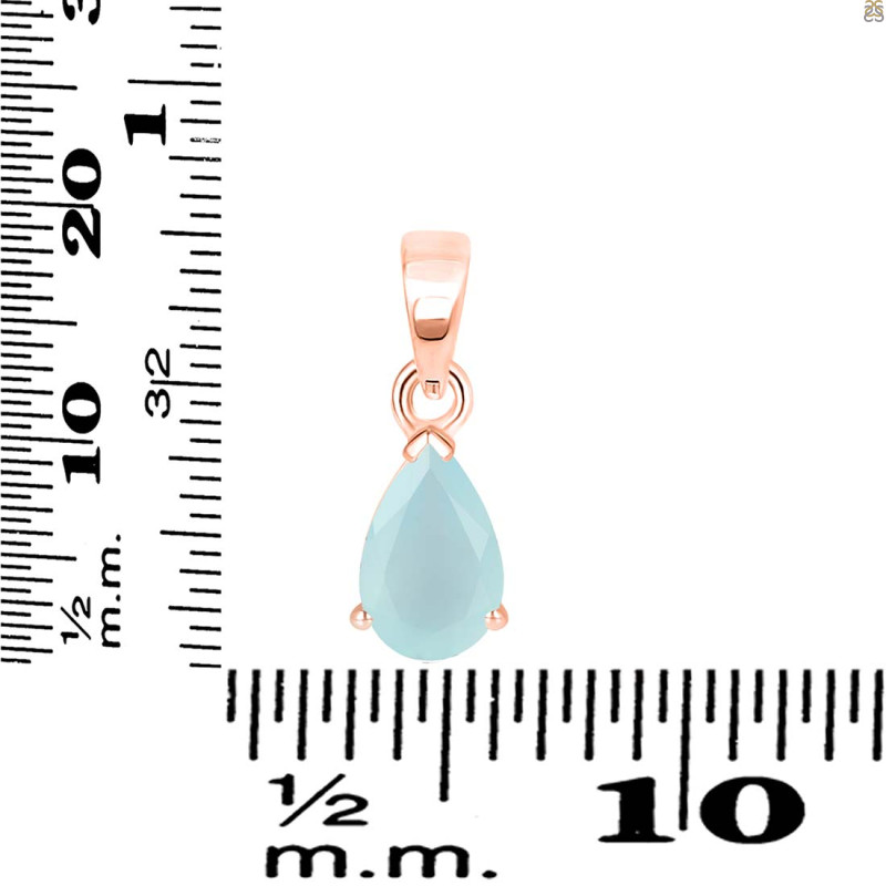 Blue Chalcedony Pendant BLX-RDP-757.