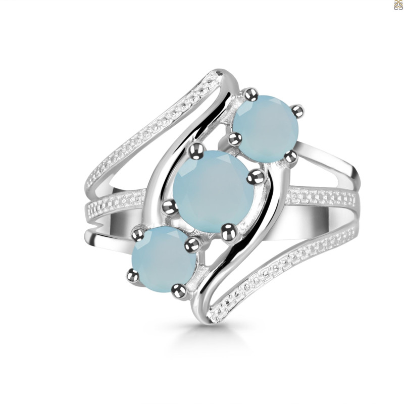Blue Chalcedony Ring BLX-RDR-37.