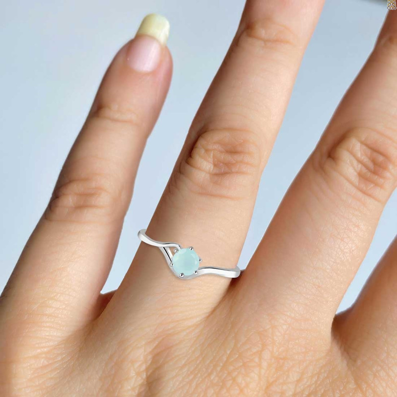 Blue Chalcedony Ring BLX-RDR-4.