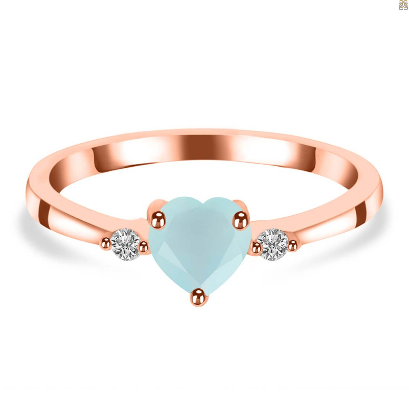 Blue Chalcedony & White Topaz Ring BLX-RR-425.