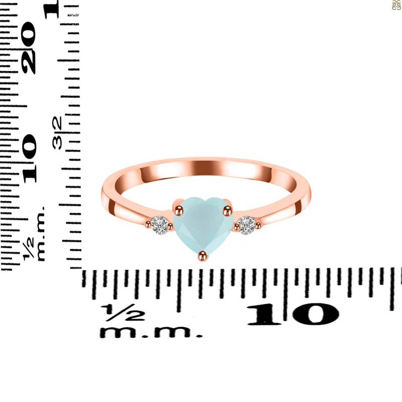 Blue Chalcedony & White Topaz Ring BLX-RR-425.