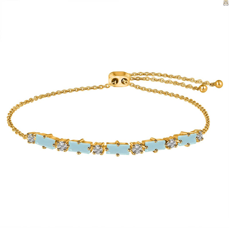 Blue Chalcedony Bracelet BLX-RDB-135.