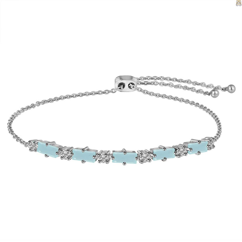Blue Chalcedony Bracelet BLX-RDB-135.