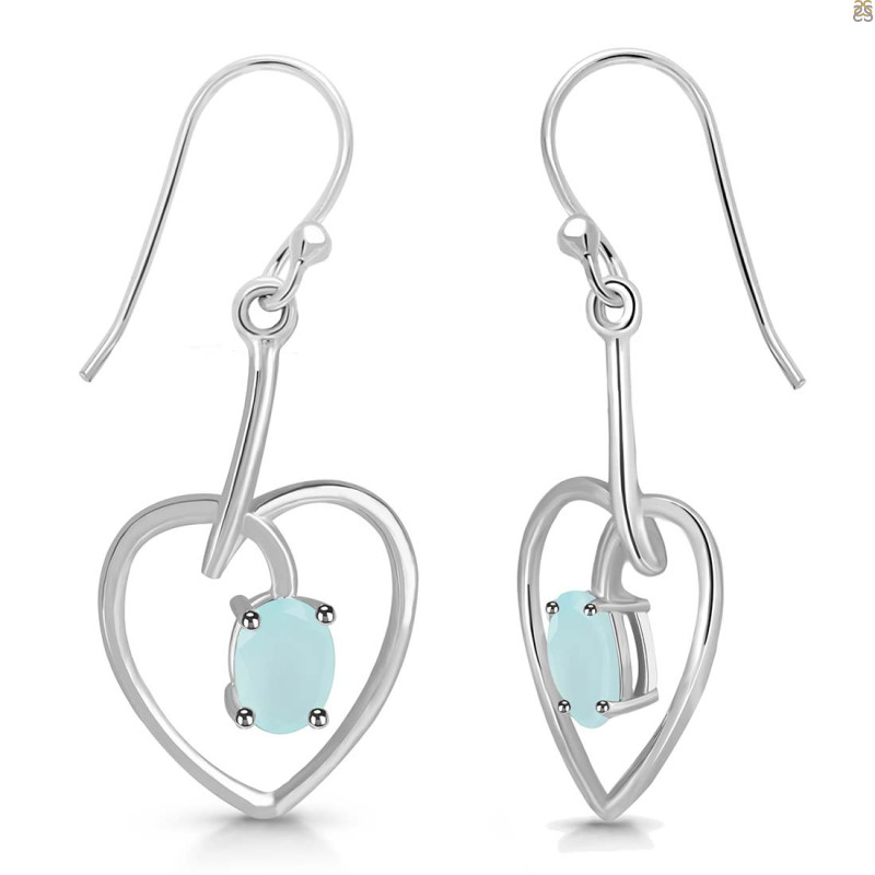 Blue Chalcedony Earring