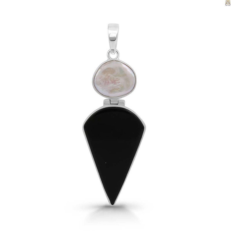 Black Onyx Pendant-SP BOX-1-35