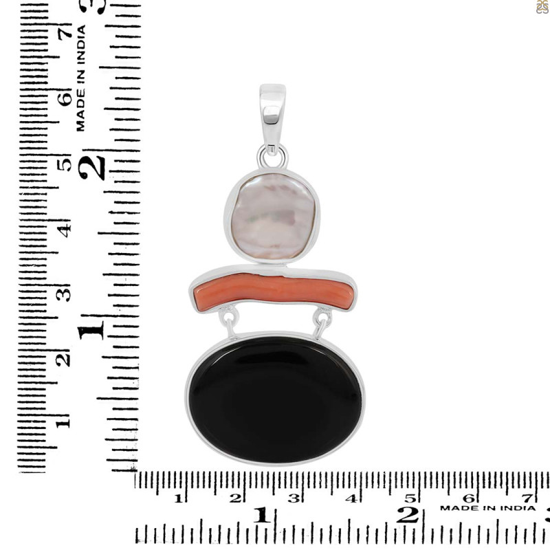 Black Onyx Pendant-SP BOX-1-38