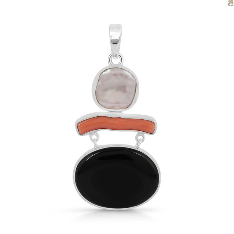 Black Onyx Pendant-SP BOX-1-38