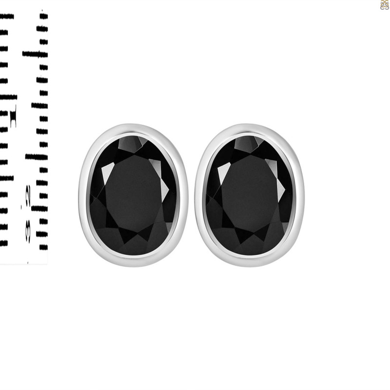 Black Tourmaline Stud Earring BLS-RDE-1370.
