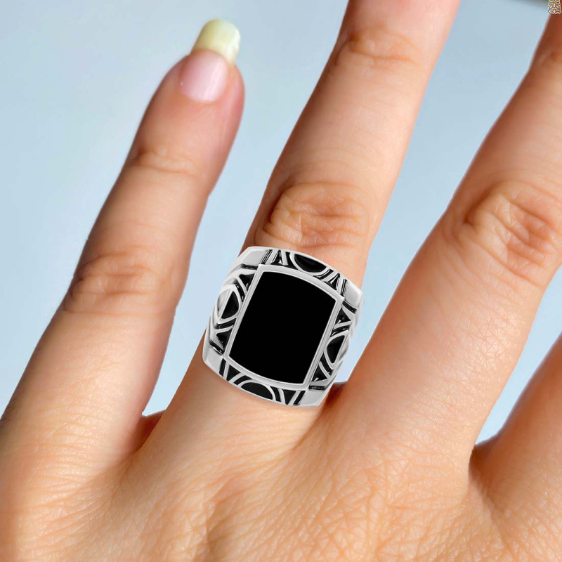 Black Onyx Ring BOX-RDR-3272.