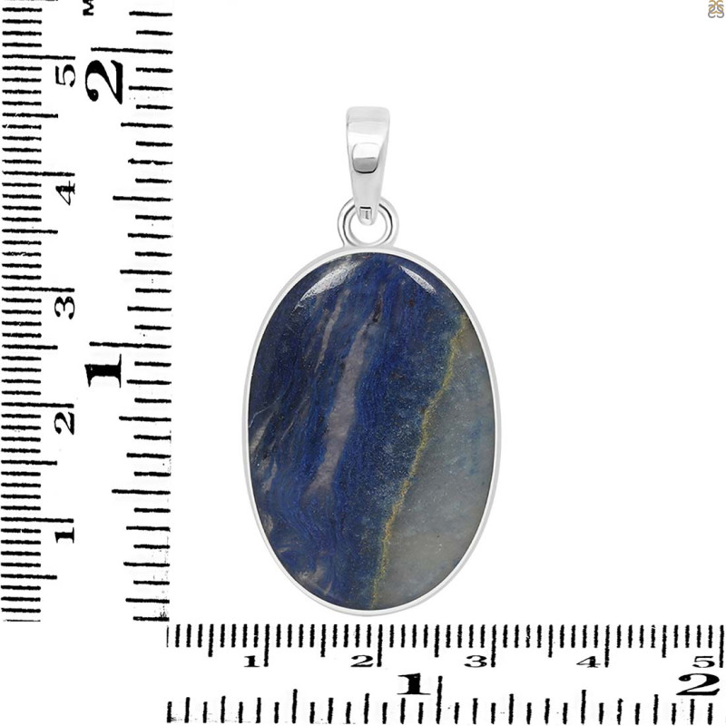 Blue Quartz Pendant-SP BQZ-1-12