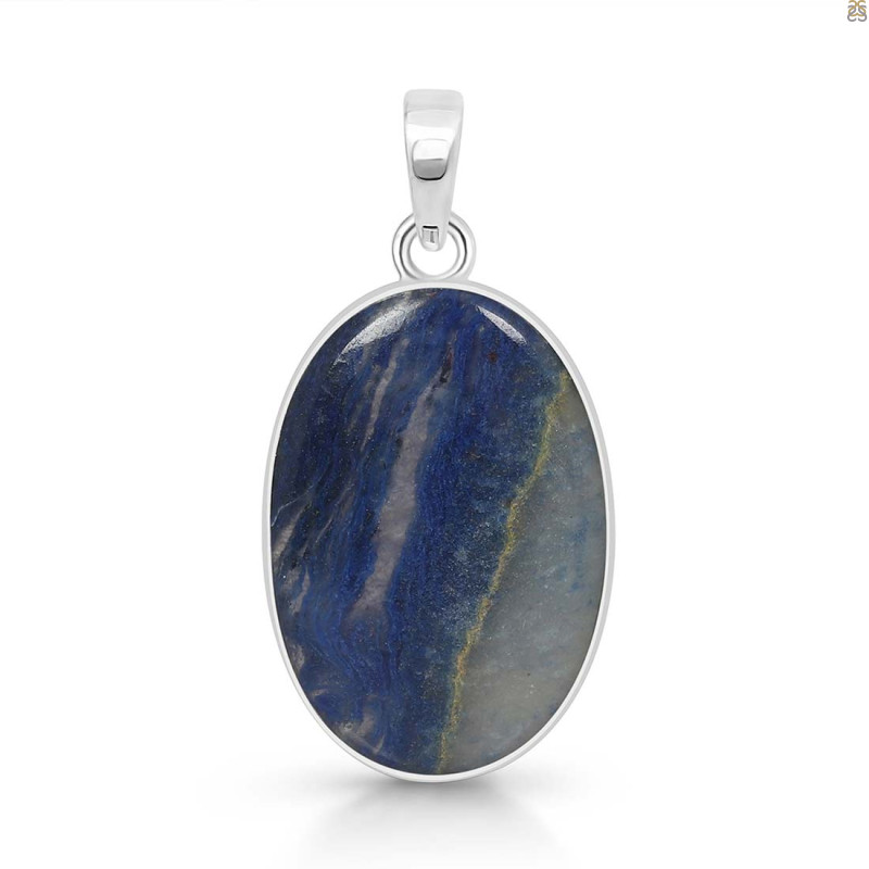 Blue Quartz Pendant-SP BQZ-1-12