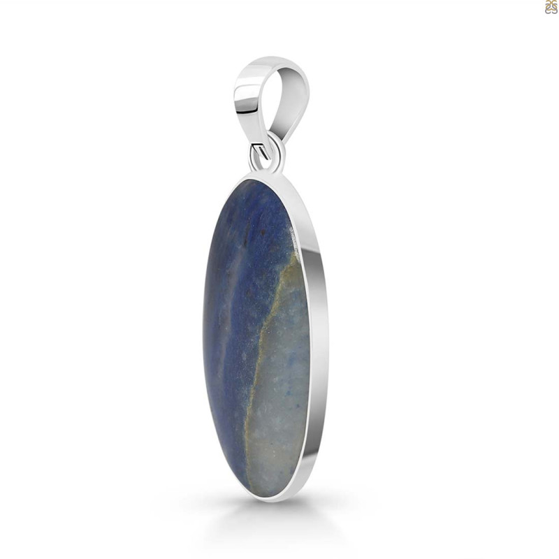 Blue Quartz Pendant-SP BQZ-1-12