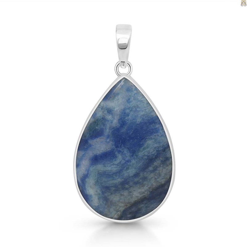 Blue Quartz Pendant-SP BQZ-1-7