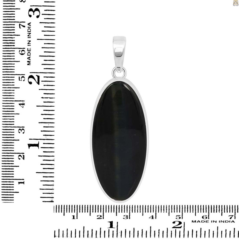 Blue Tiger Eye Pendant-SP BTE-1-11