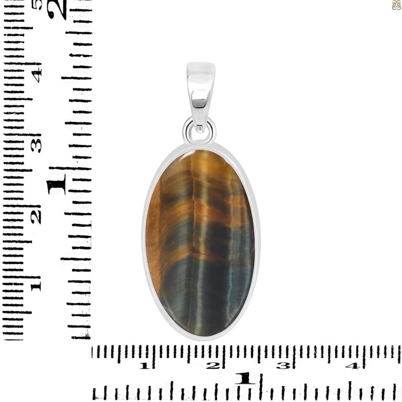 Blue Tiger Eye Pendant-SP BTE-1-31