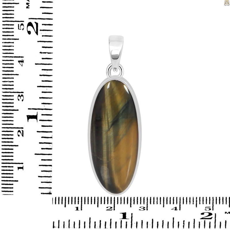 Blue Tiger Eye Pendant-SP BTE-1-35