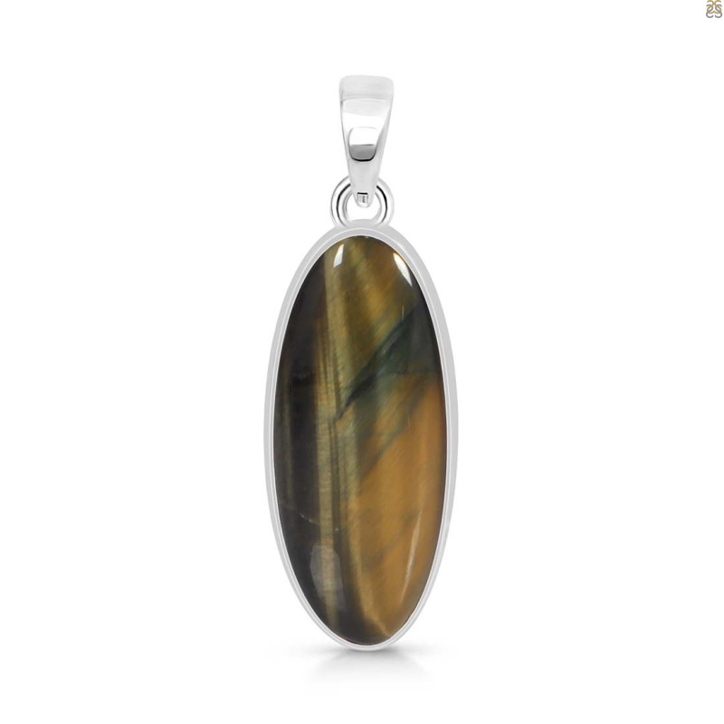 Blue Tiger Eye Pendant-SP BTE-1-35