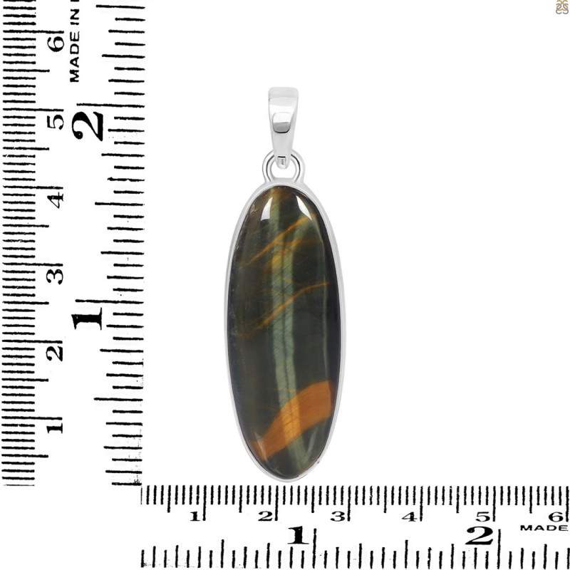 Blue Tiger Eye Pendant-SP BTE-1-44
