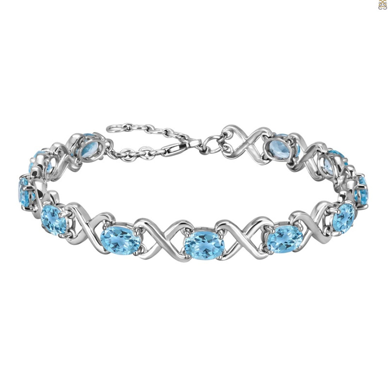 Blue Topaz Bracelet BTZ-RDB-1-A.