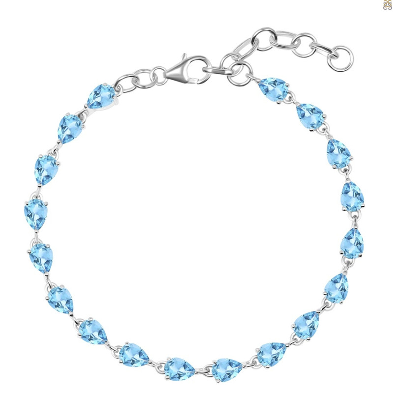 Blue Topaz Bracelet BTZ-RDB-105.