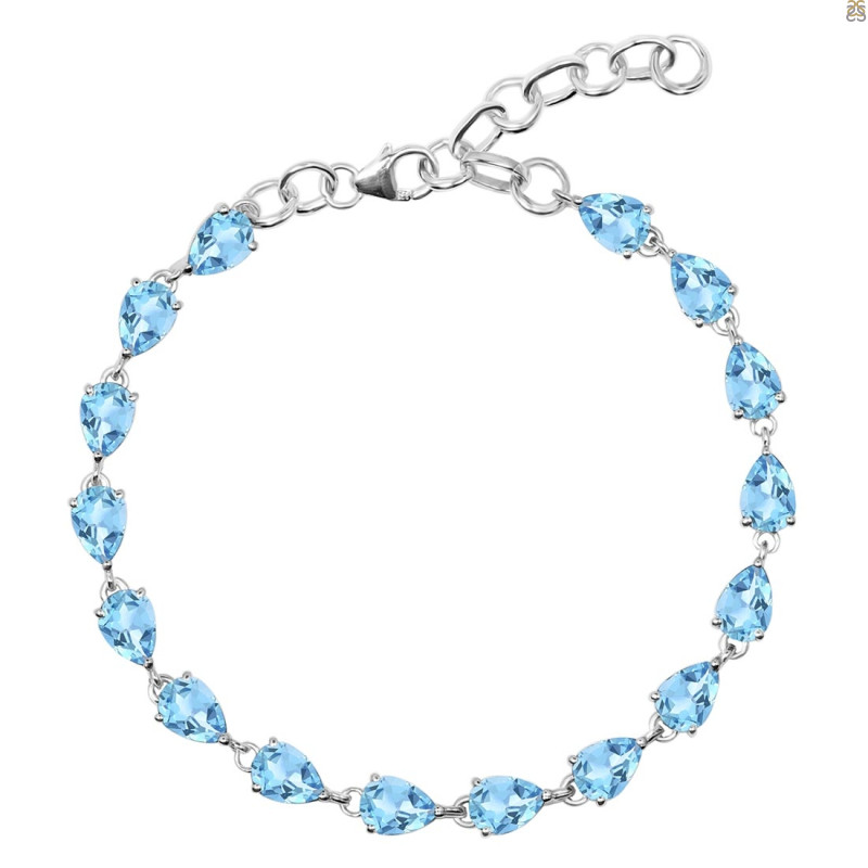 Blue Topaz Bracelet BTZ-RDB-106.