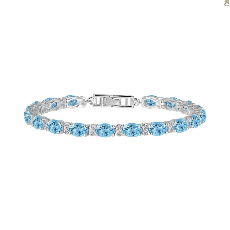 Blue Topaz Bracelet BTZ-RDB-108.