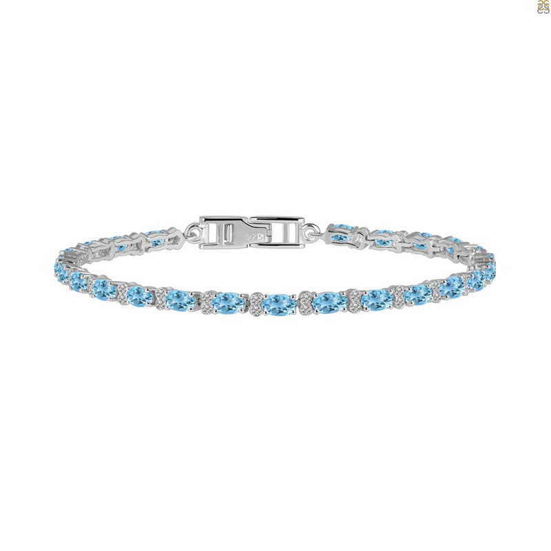 Blue Topaz Bracelet BTZ-RDB-110.