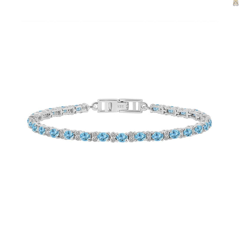 Blue Topaz Bracelet BTZ-RDB-111.